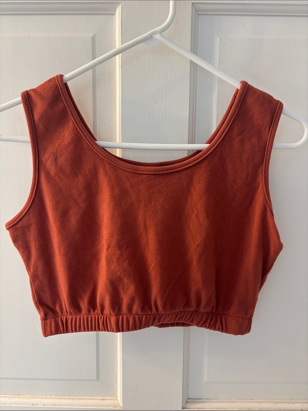 SHEIN Rust Orange Cropped Tank Top
